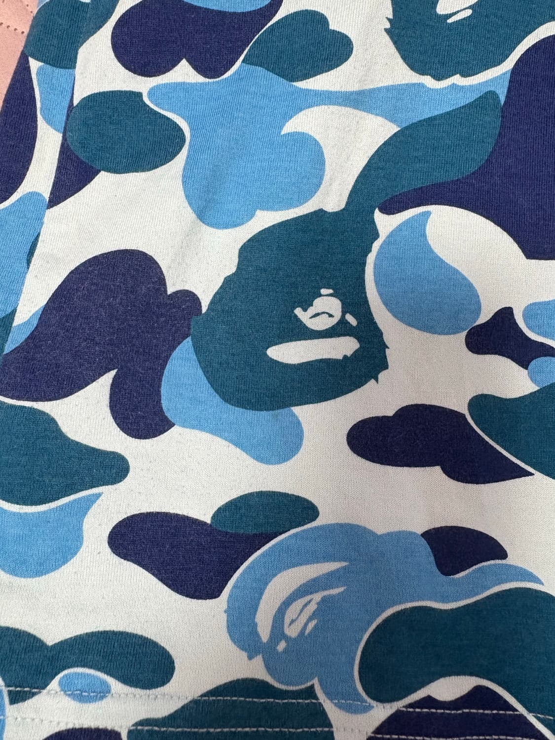 베이프 ABC 카모 컬리지 티셔츠 라이트블루 상품이미지4