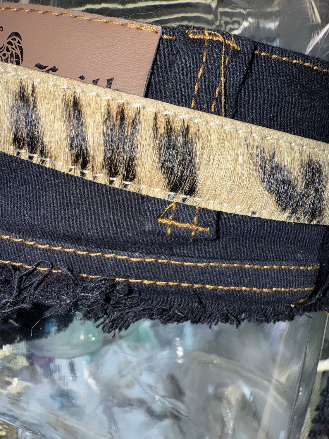 zebra thin fur belt 상품이미지4