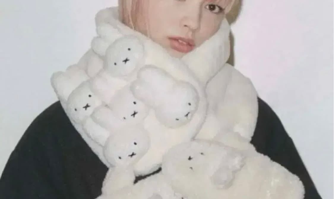 merry jenny 메리제니 미피 머플러 목도리 아이보리 흰색 화이트 상품이미지2