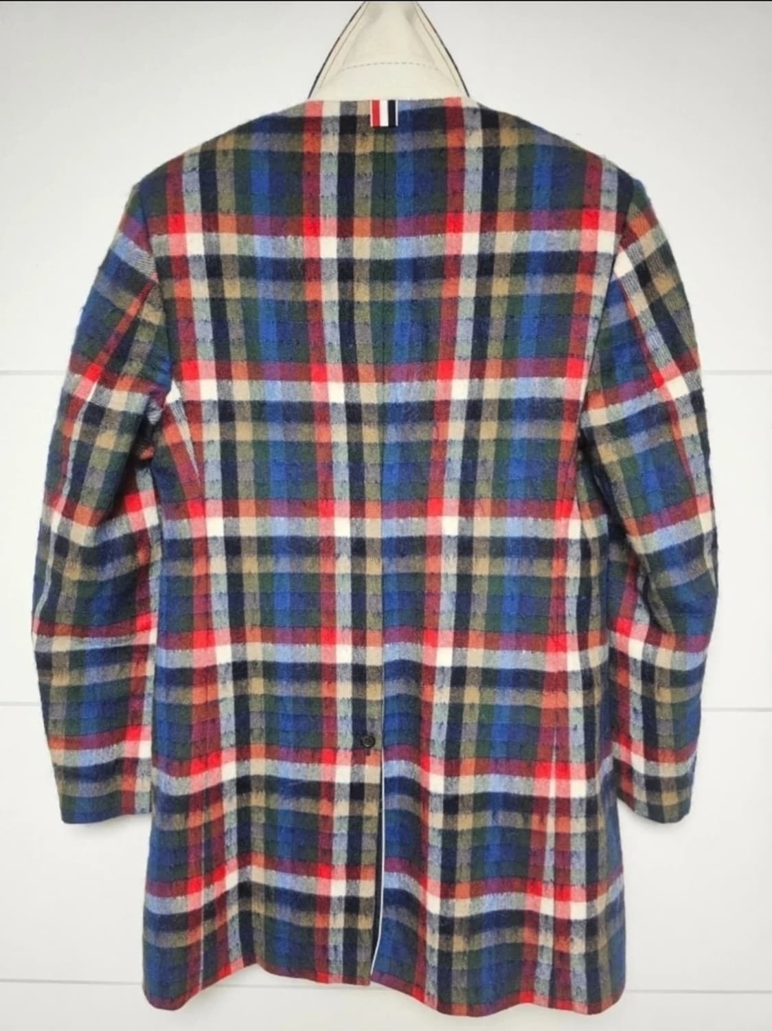 톰브라운 플래드 타탄 체크 코트(0/100슬림/정품) 상품이미지4