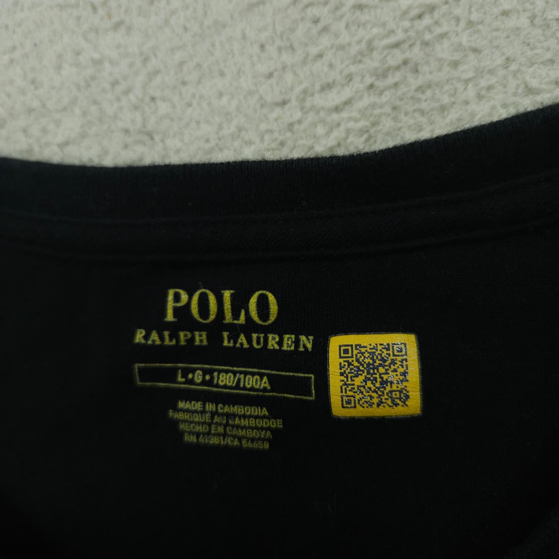 폴로 랄프 로렌 반팔티 L 블랙 상품이미지4