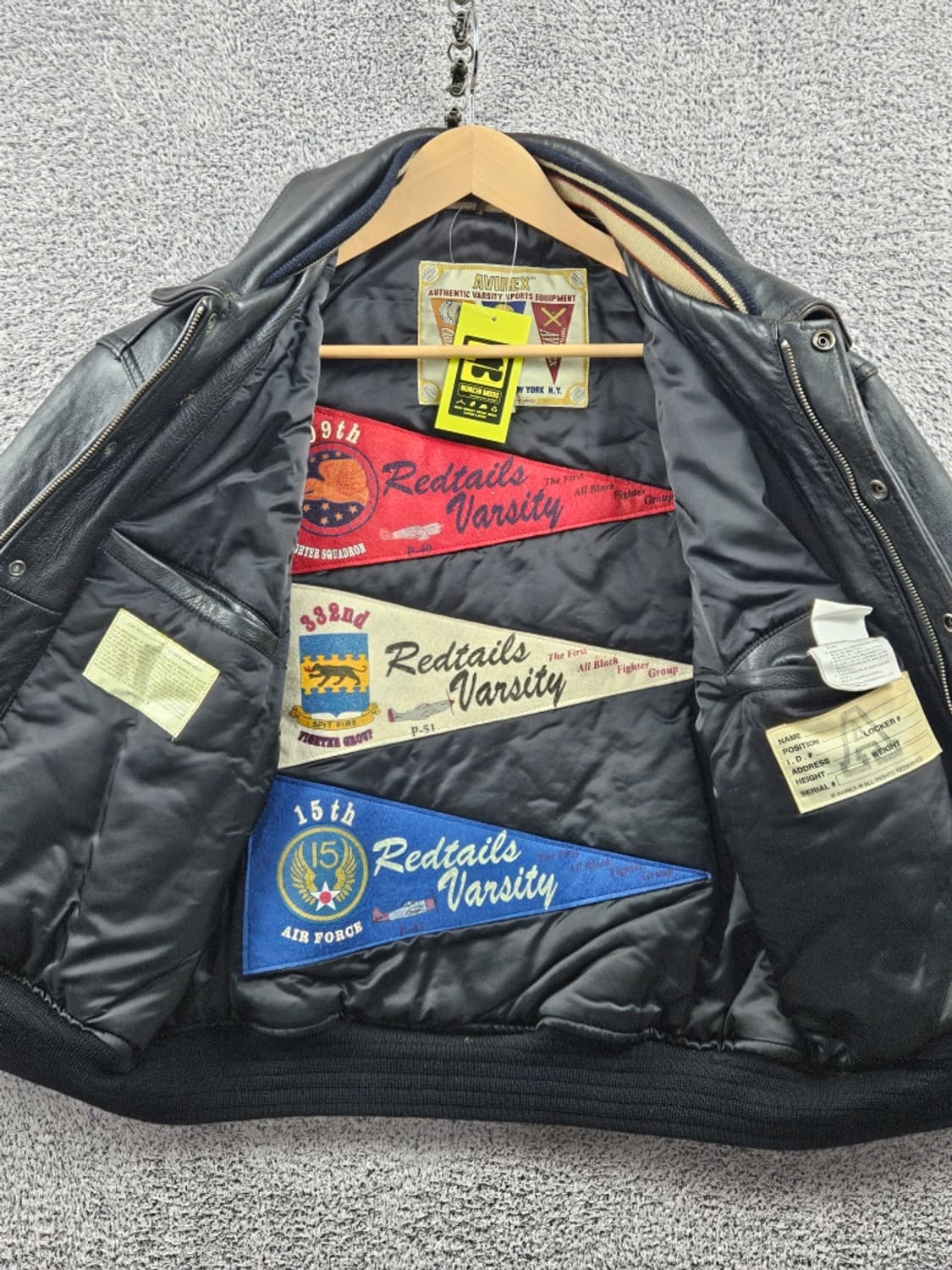90's 아비렉스 터스키기 레드테일즈 가죽 자켓 ( M ) / 10977 상품이미지10