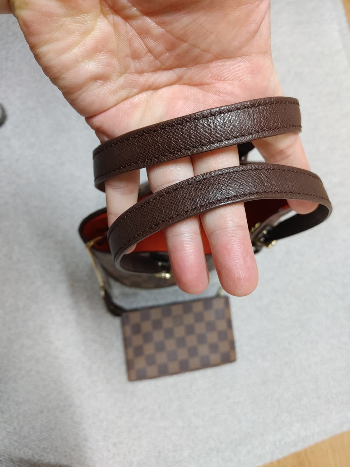 정품 클래식 루이비통 다미에 쁘띠 버킷백 토트백 숄더백 상품이미지7