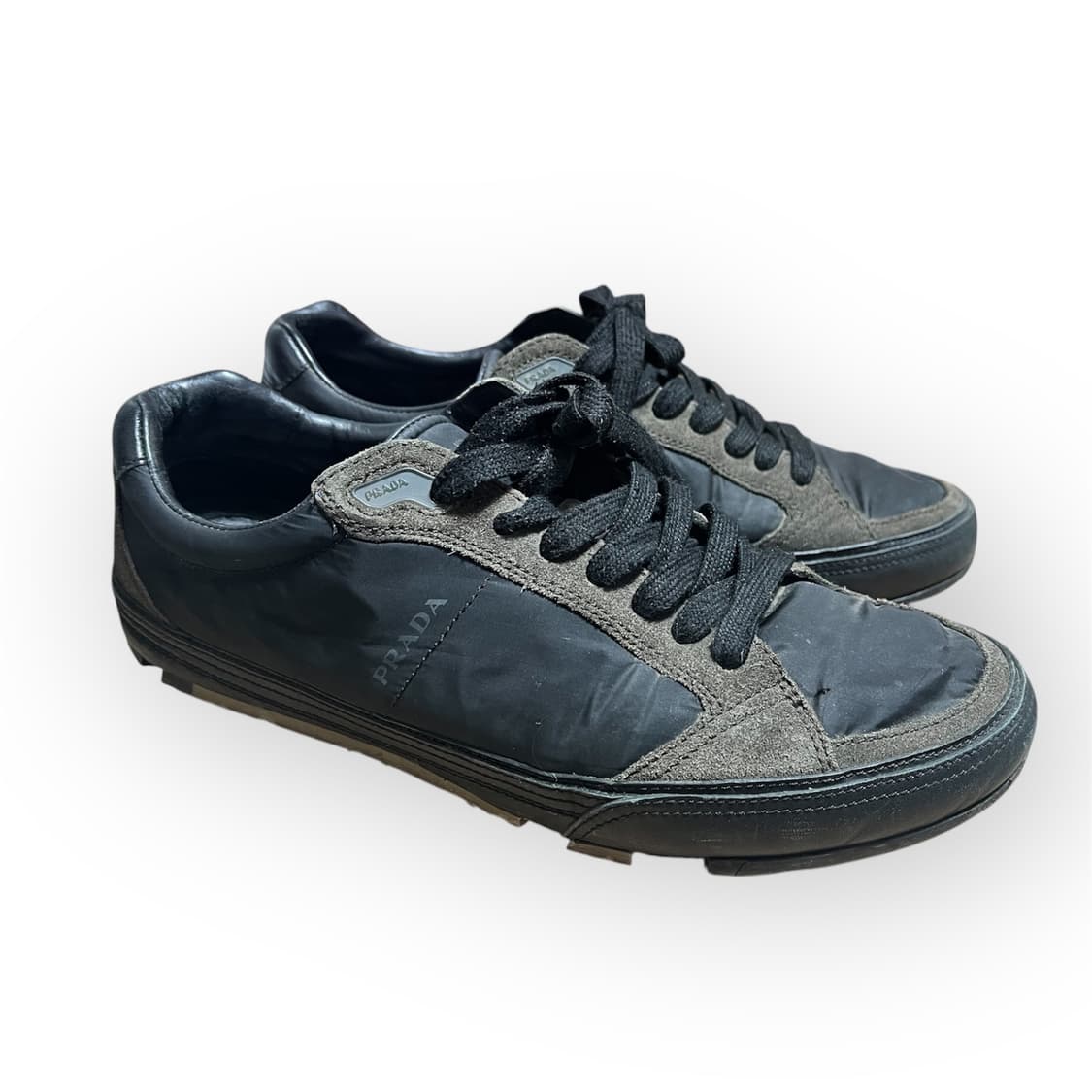[270] 프라다 스포츠  카키 레더 나일론 스니커즈 상품이미지3