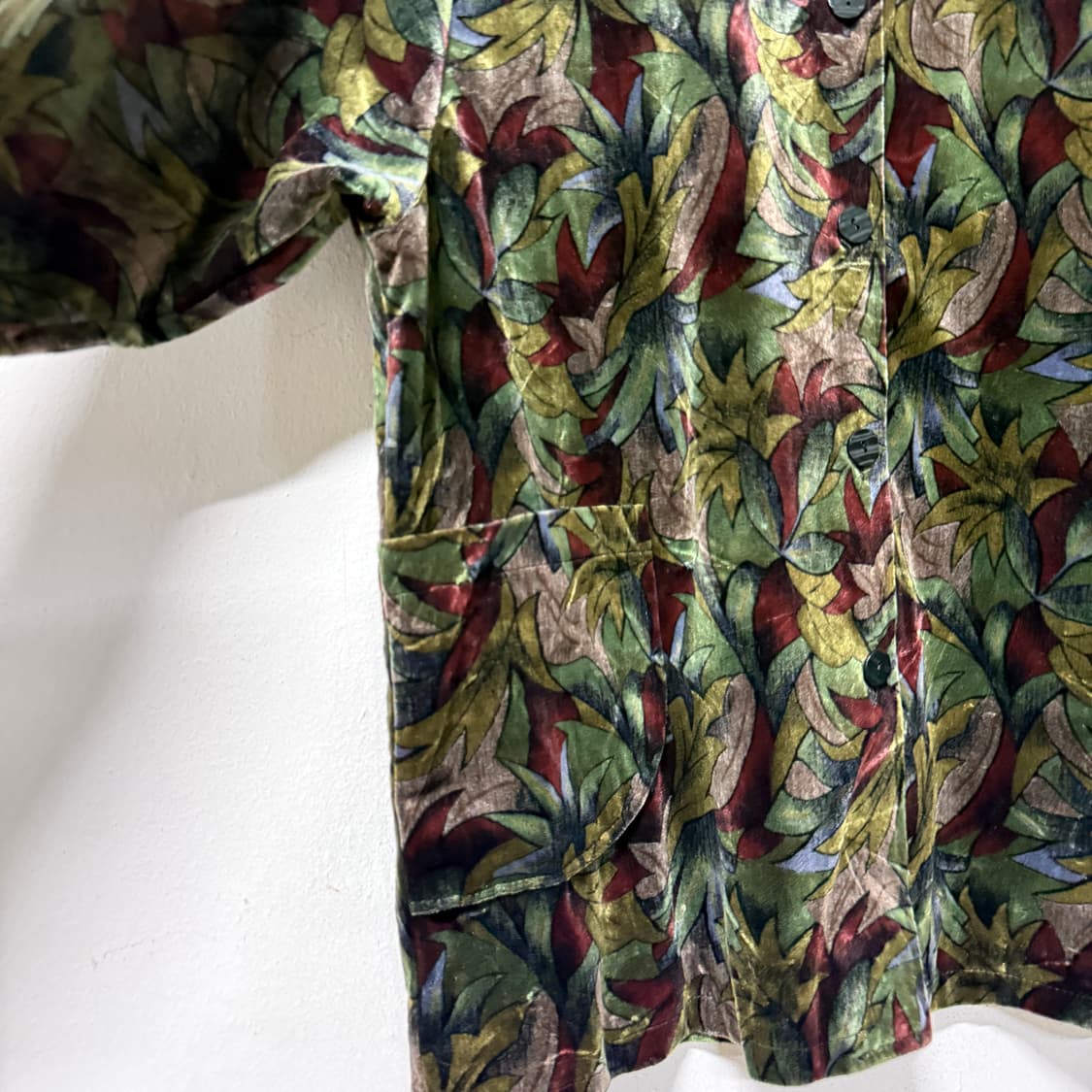 VTG 빈티지 톤다운 패턴 벨벳 자켓 상품이미지5