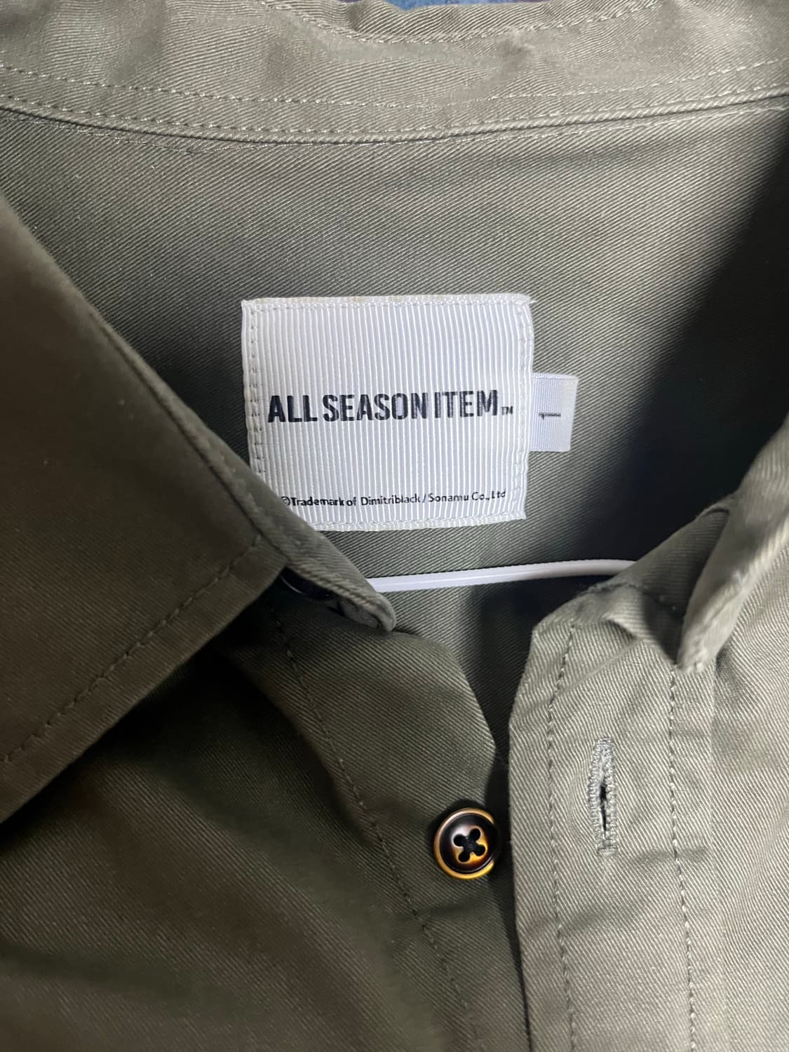 디미트리블랙 바이오워싱 코튼 셔츠 올리브 M 상품이미지2