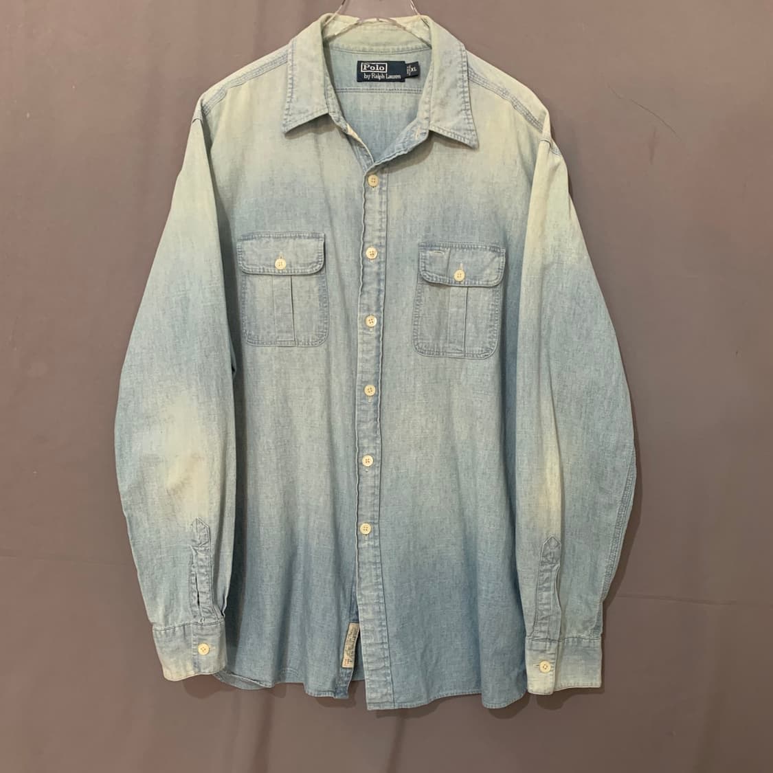 XL 폴로랄프로렌 투포켓 샴브레이 워크 셔츠 남방 상품이미지1