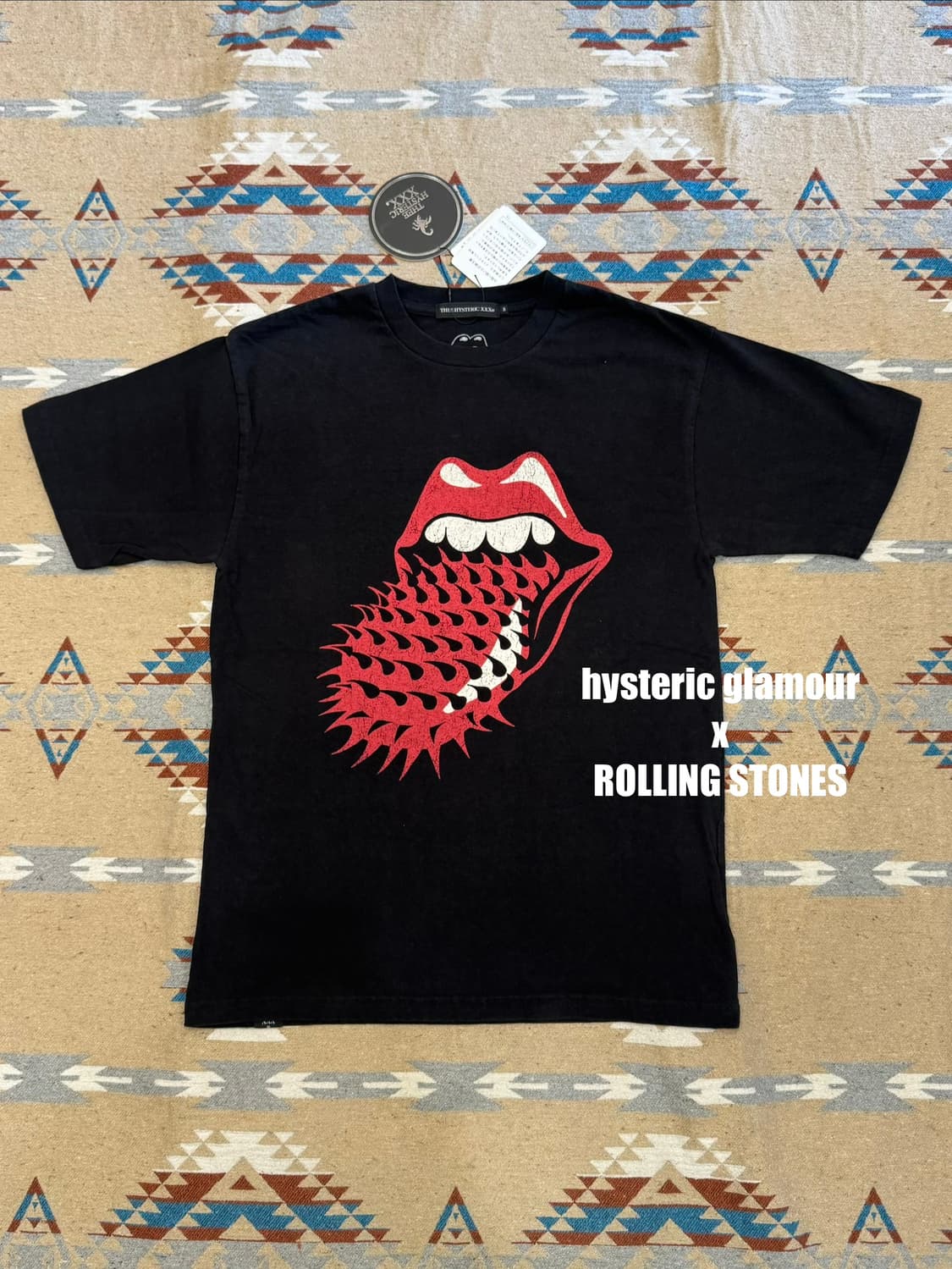 [S][90] 히스테릭글래머 x 롤링스톤즈 월드투어 빈티지 티셔츠  상품이미지1