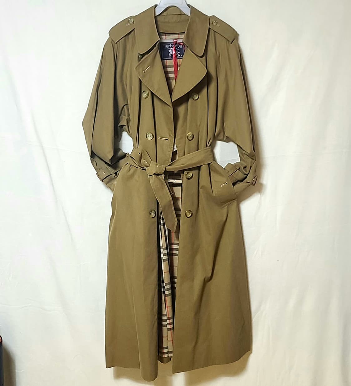 Burberrys 버버리 90's 노바체크 더블 트렌치코트 상품이미지3