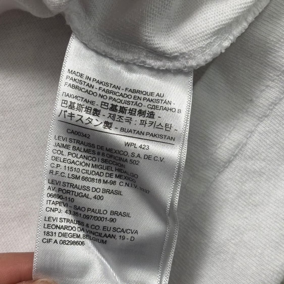 LEVI'S 그래픽 로고 반팔티 화이트 L 상품이미지7