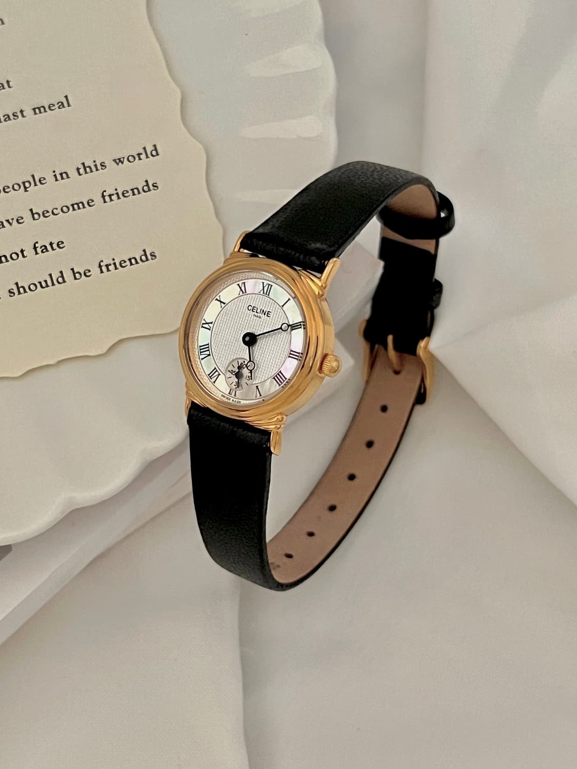 셀린느 스몰세컨드 골드 라운드 시계  / 정품감정.케어 상품이미지3
