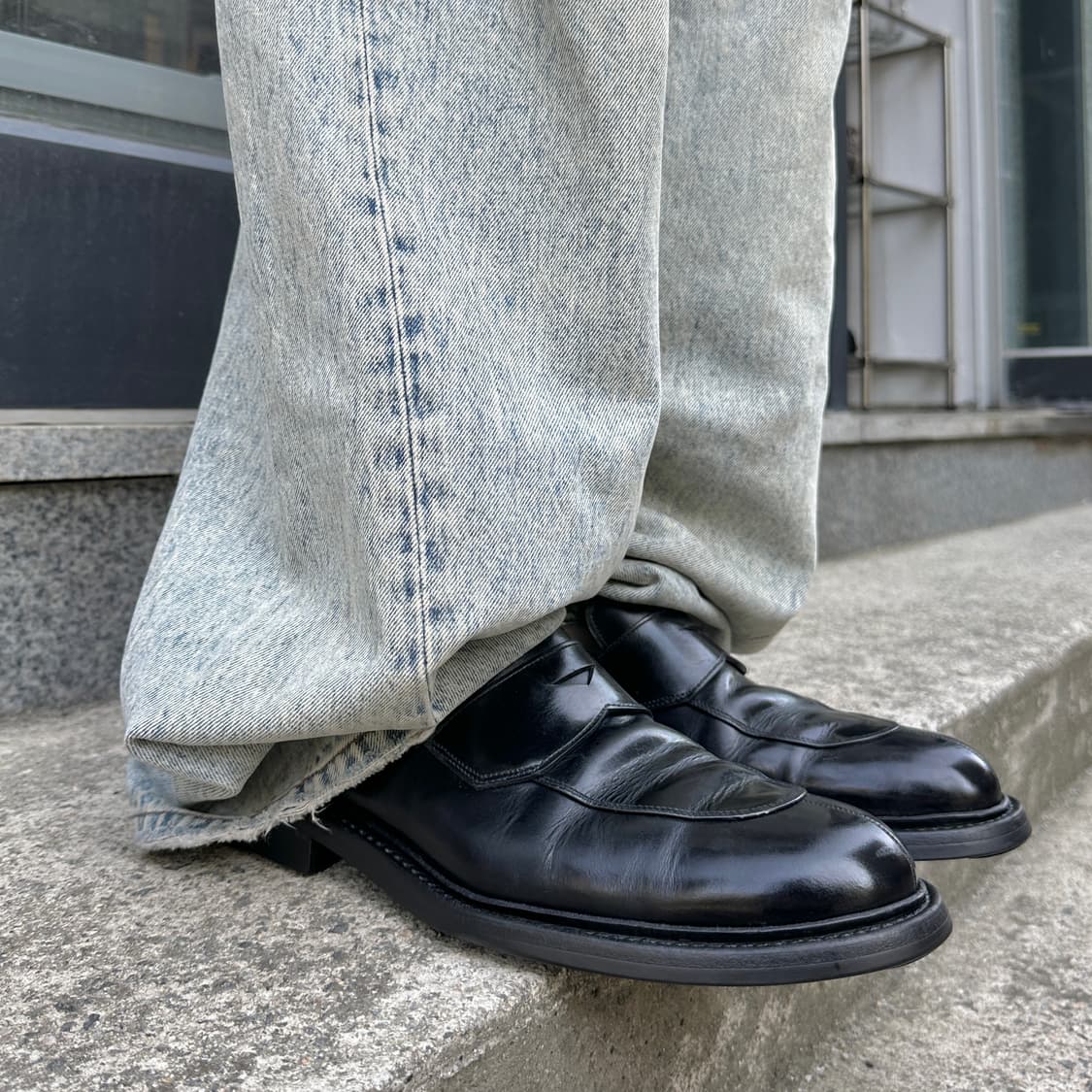 00s 빈티지 프라다 가죽 스톰퍼 로퍼 상품이미지8