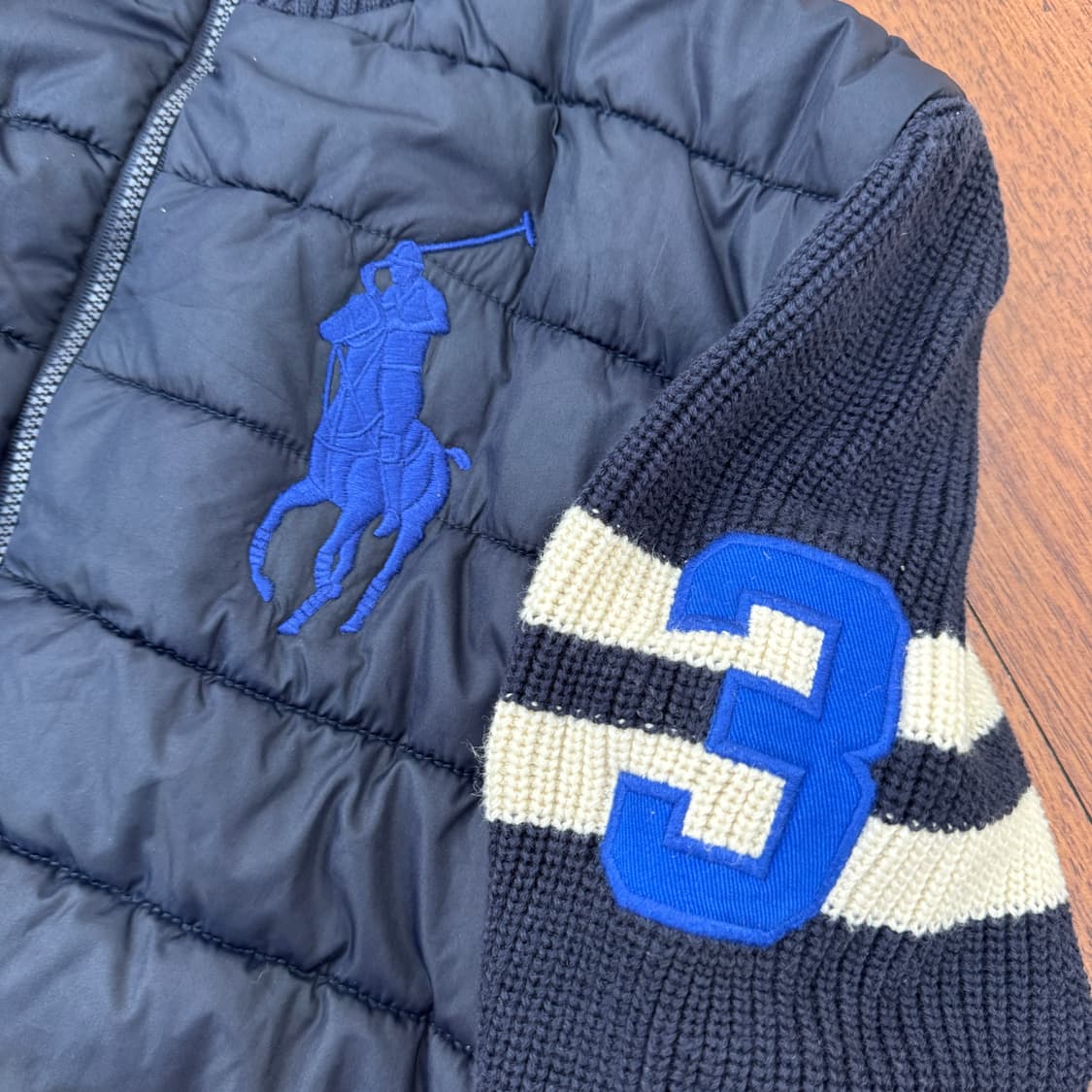 여성용 M 폴로 랄프로렌 경량패딩 니트 자켓  상품이미지4