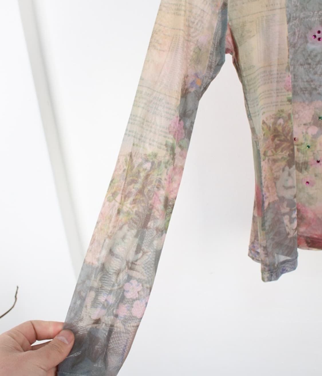 Vtg 플라워 레이어드 매쉬 티셔츠 상품이미지2