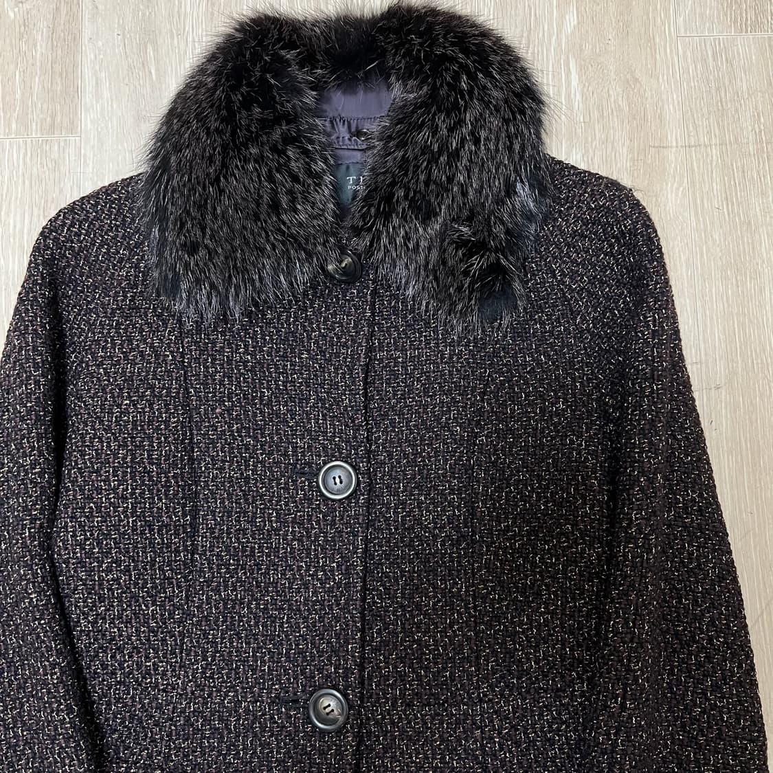 한섬 타임 이태리 여성 퍼 카라 코트 44-55  상품이미지2