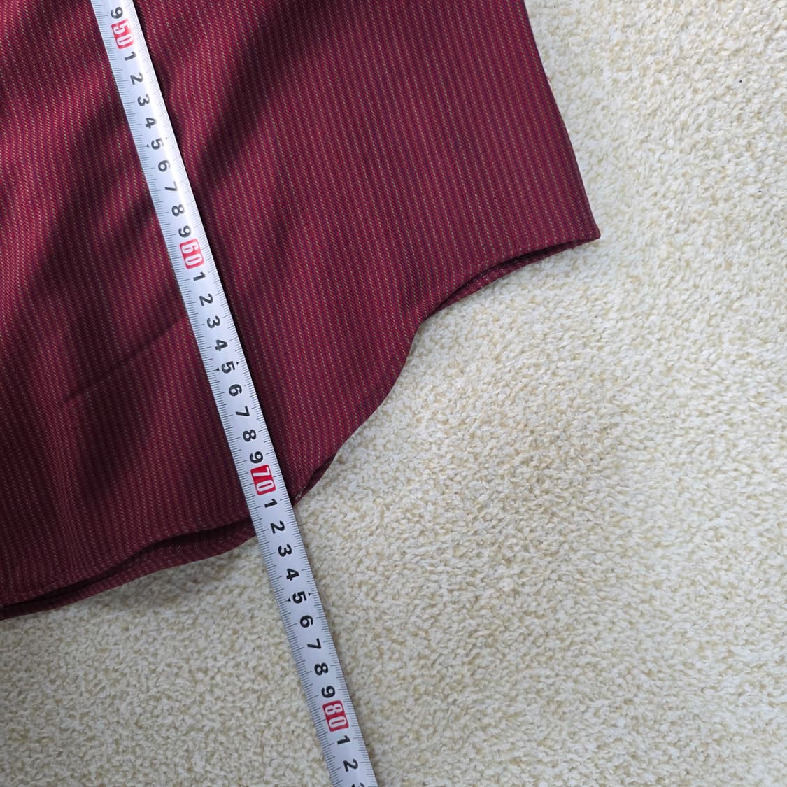 [실측확인] LANVIN 랑방 버건디 스트라이프 셔츠 남방 1215J1 상품이미지7