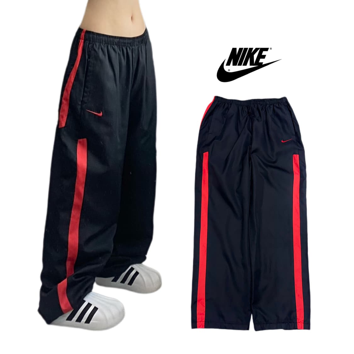 나이키 00s 스우시 올드스쿨 바람막이 트랙팬츠 상품이미지1