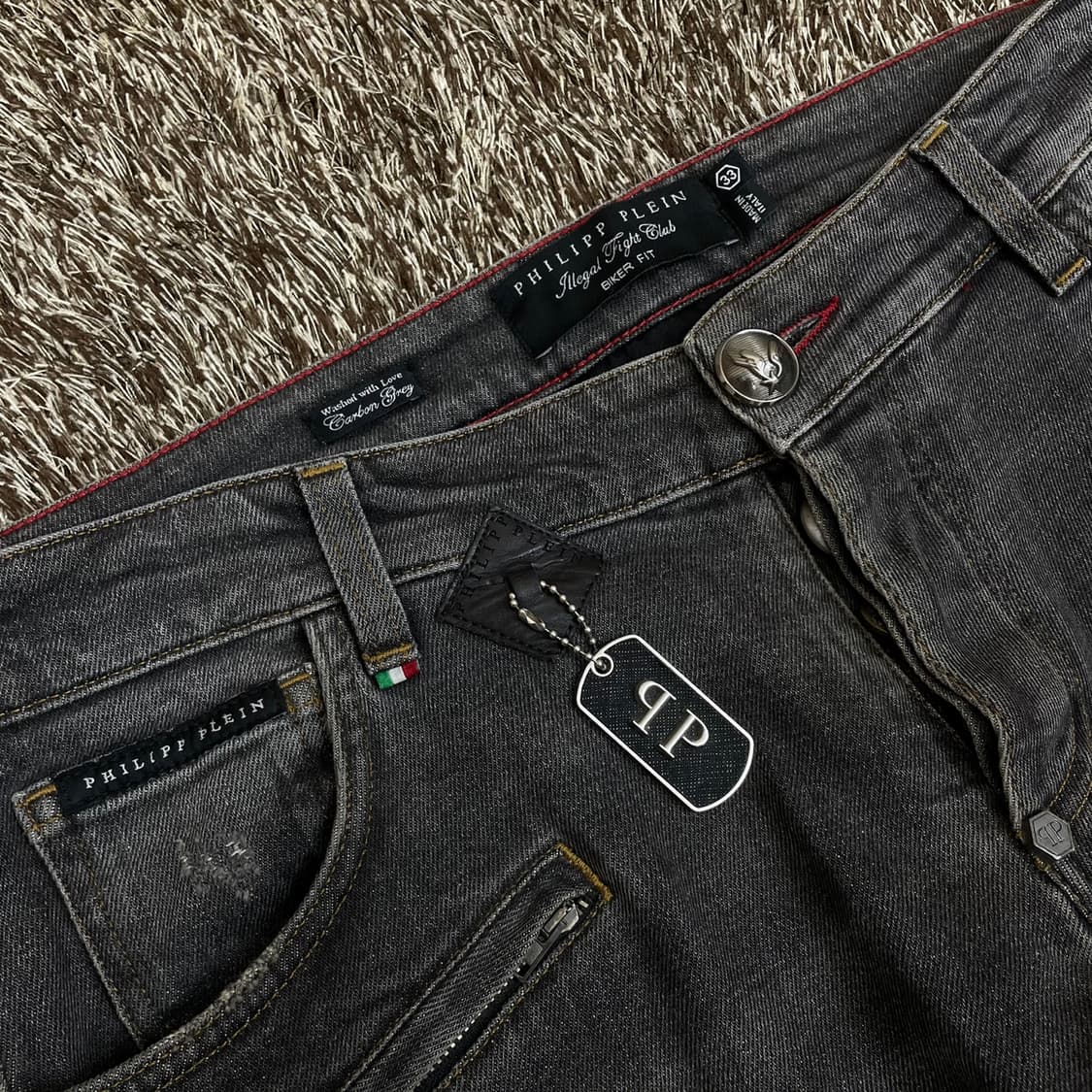 필립 플레인 Philipp Plein 그레이 바이커 진 31 상품이미지2