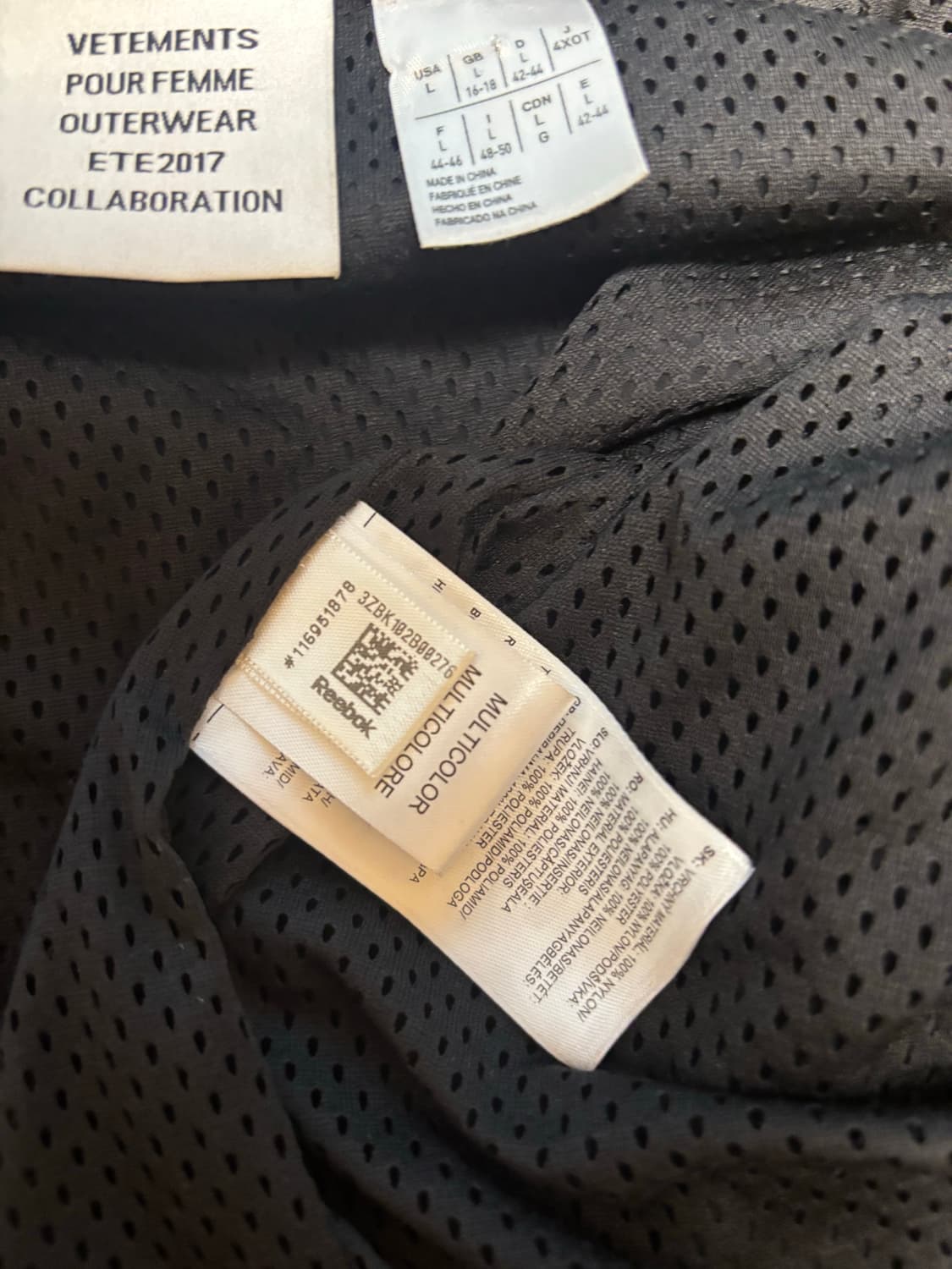 베트멍 리복 트랙자켓 L 상품이미지5