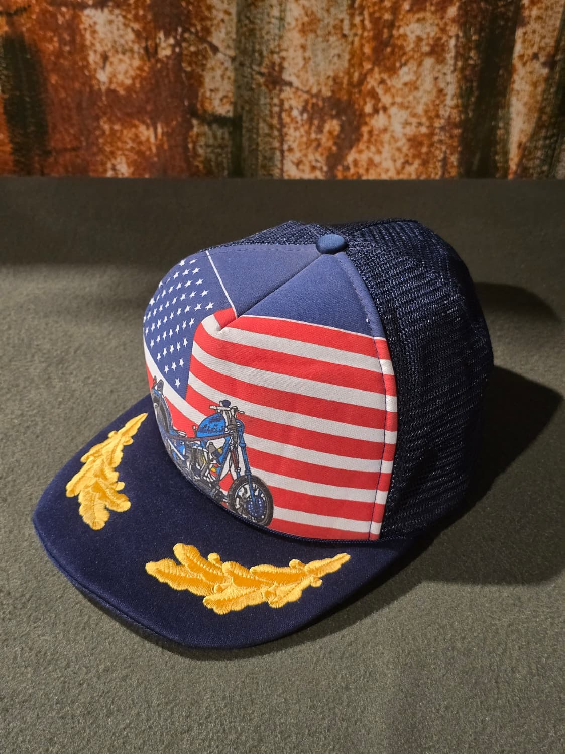 Bike Rider American Flag Mesh Cap 상품이미지1