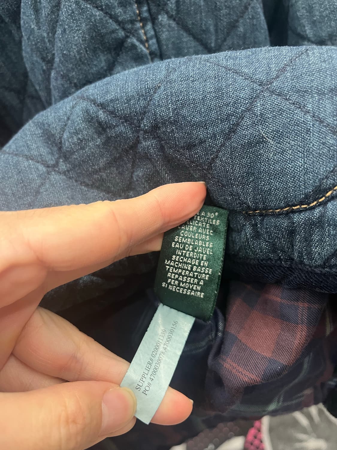 로렌 랄프로렌 퀼팅 자켓 데님 블랙 상품이미지8