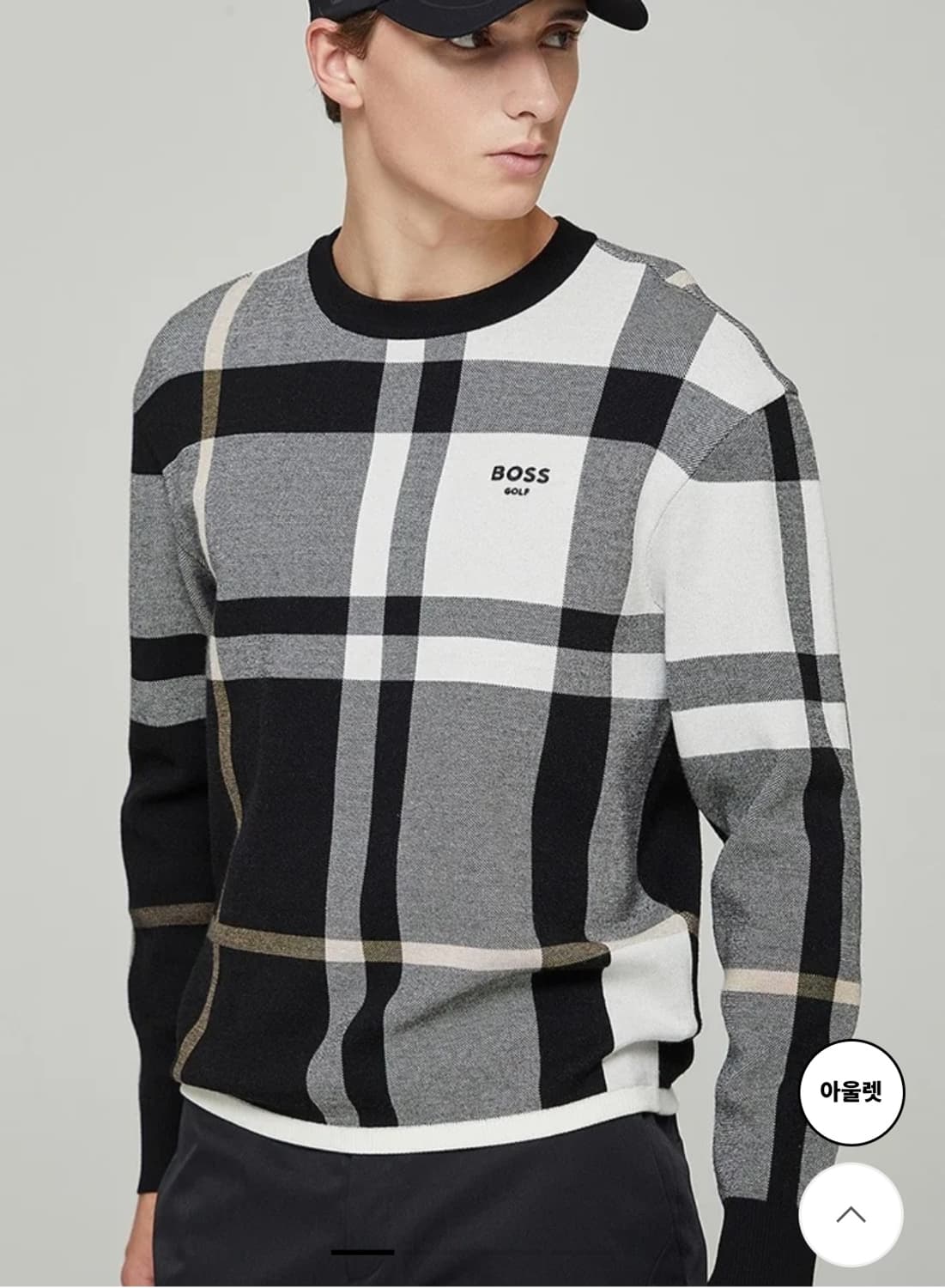 [xl/105/정품/23년] 보스골프 풀오버 체크 니트 상품이미지1