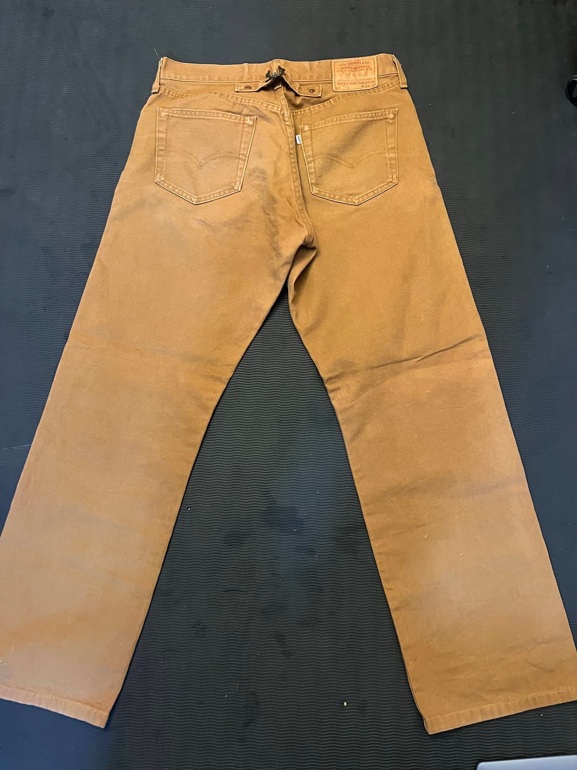 90s LVC 일본 704 신치백 워크팬츠 덕캔버스 복각 허리단면 40 상품이미지2