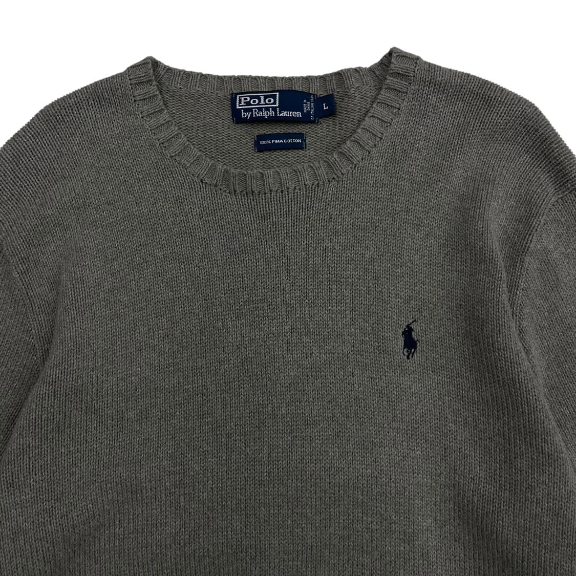 폴로 랄프로렌 90's 네이비포니 그레이 니트 L 상품이미지4