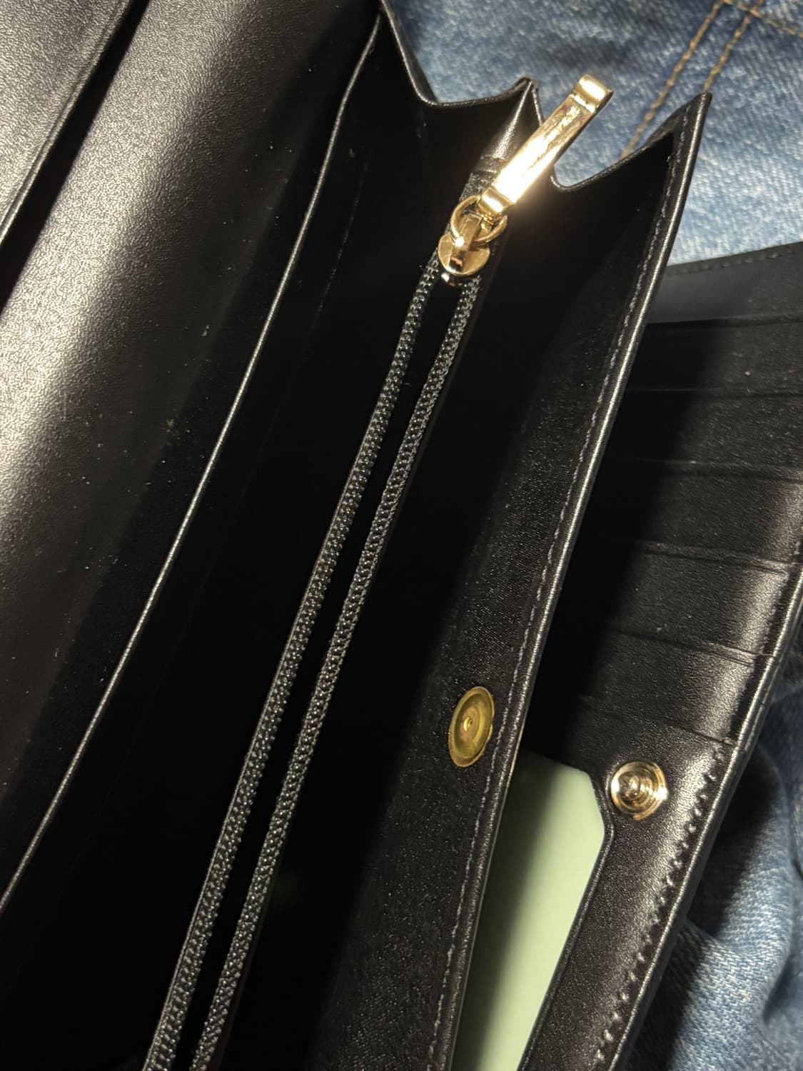 louis quatorez black leather long wallet 상품이미지6