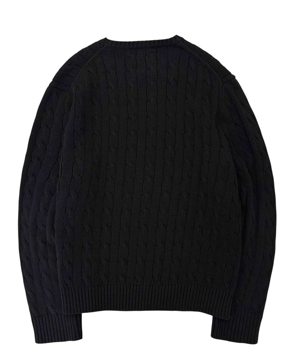 폴로 케이블니트 블랙 (XL) 상품이미지8