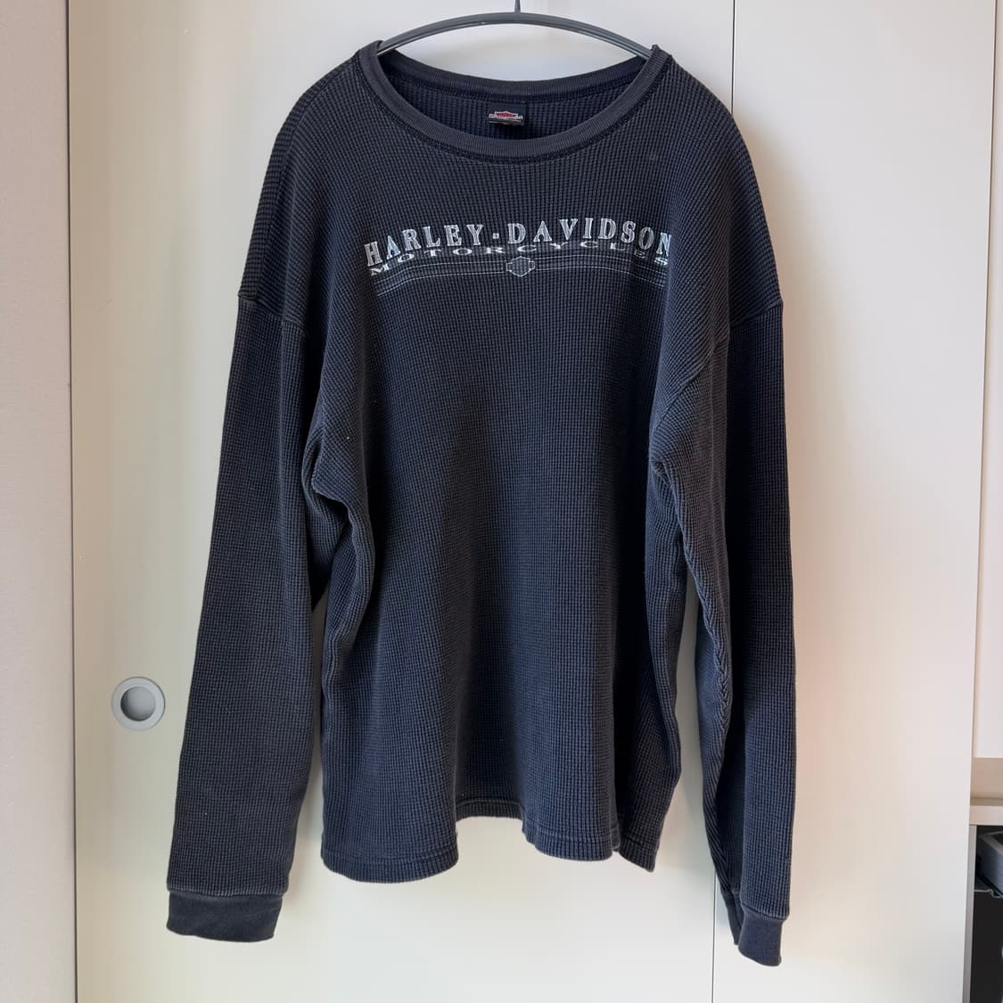90s 빈티지 할리데이비슨 와플 롱슬리브 써멀 상품이미지1