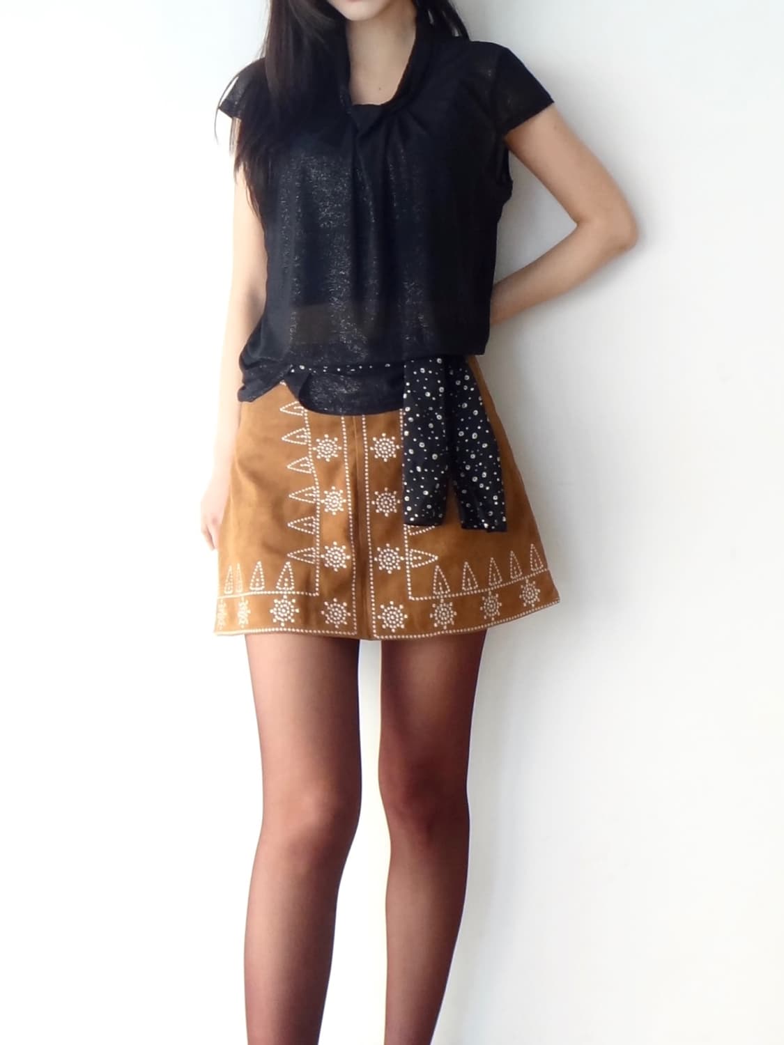 Sparkle short sleeve top / black 상품이미지6