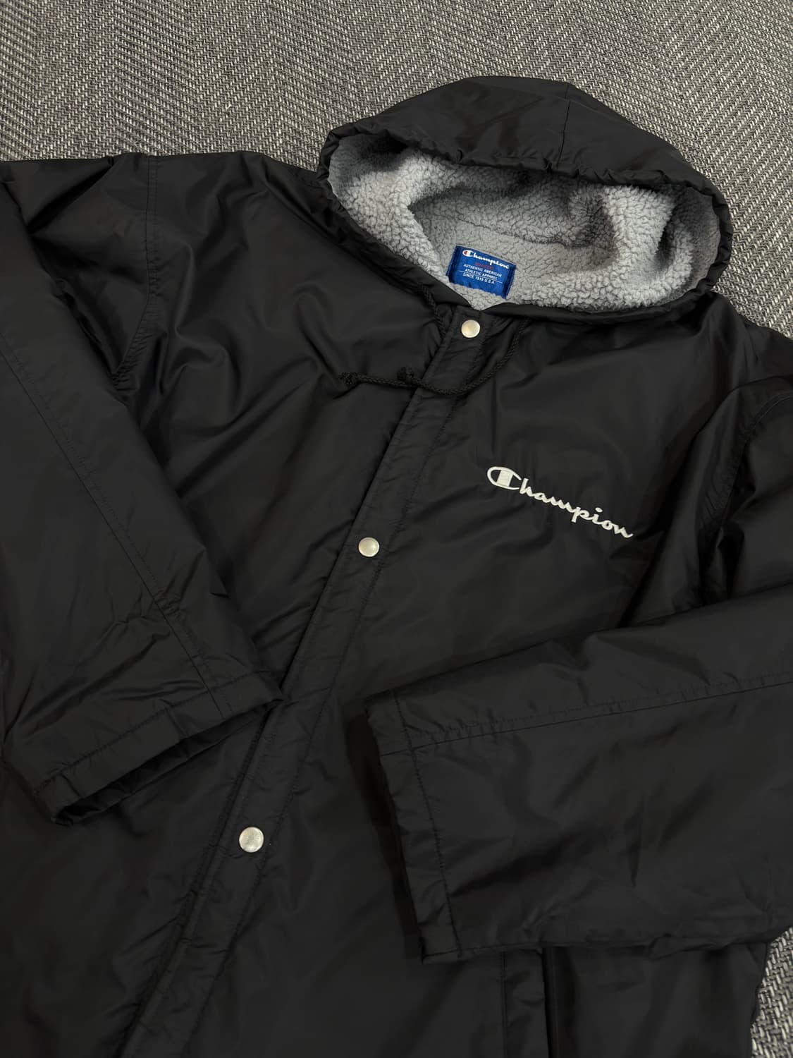 챔피온 양털 롱점퍼 블랙 상품이미지4