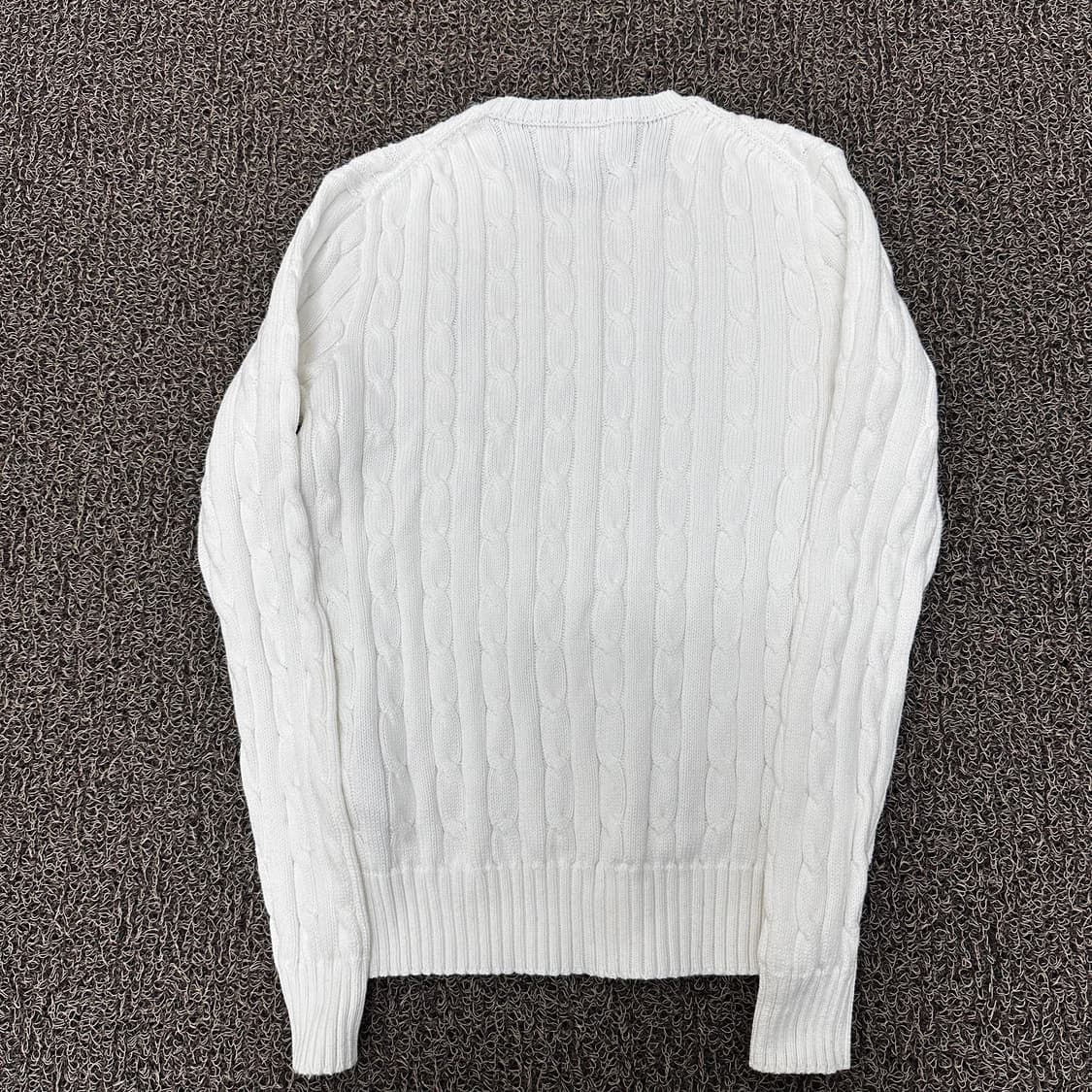 POLO 폴로 랄프로렌 여성 꽈배기 케이블 니트 화이트 S 상품이미지6