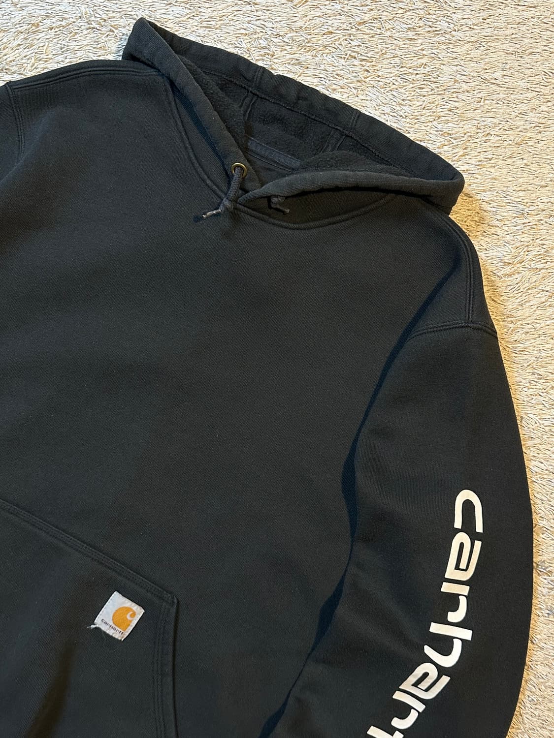 칼하트 CARHARTT 미드웨이트 사이드라인 기모 후드티 블랙 상품이미지2