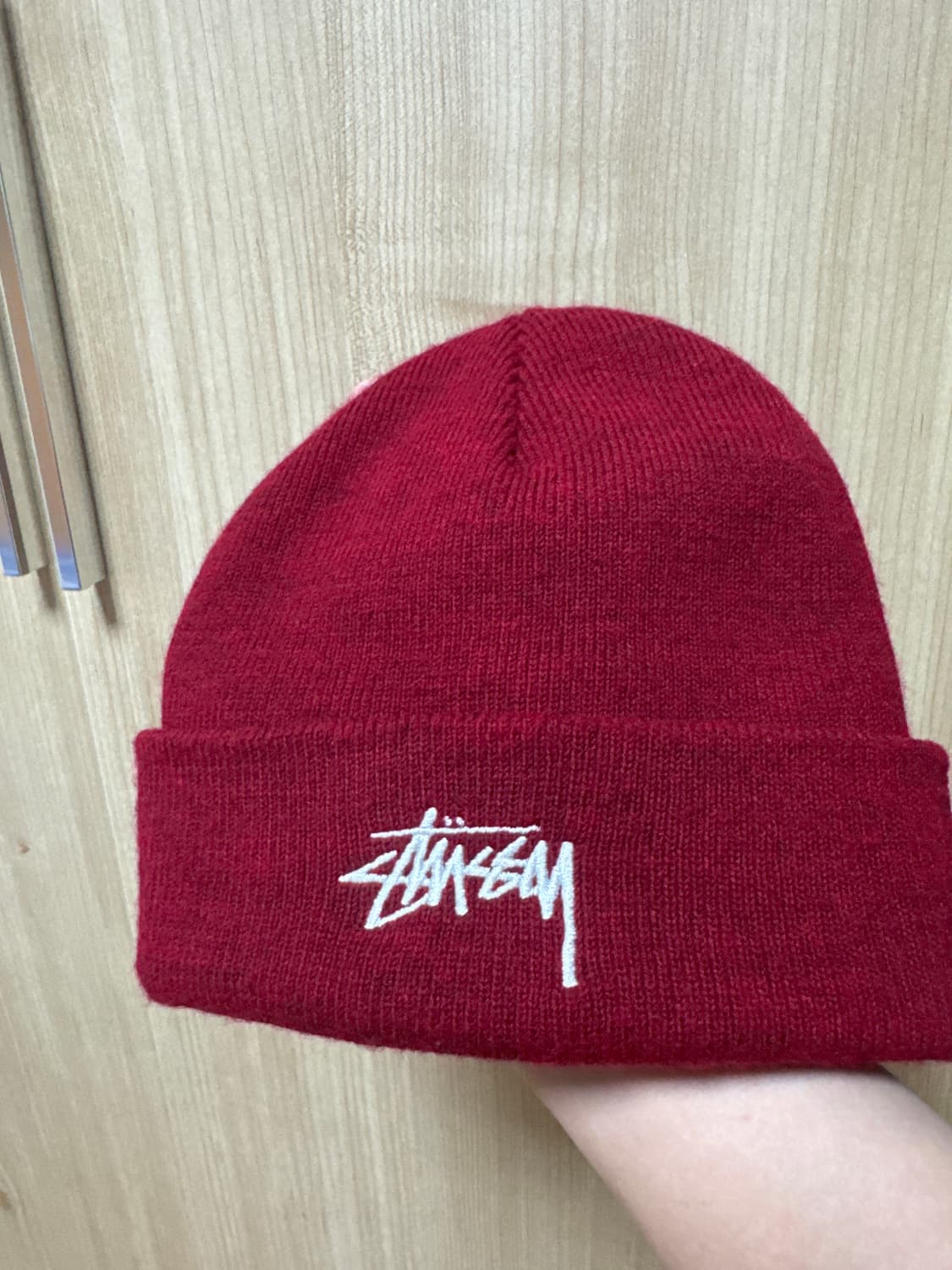 스투시 비니 다크 레드 상품이미지2