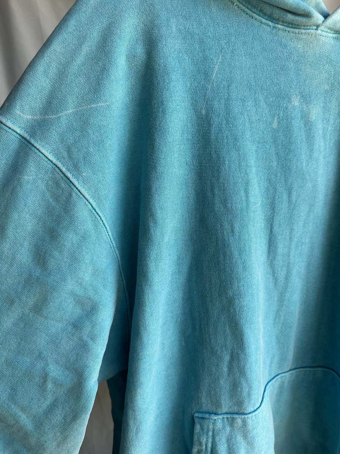 해리티지플로스 버튼 후드티 스카이블루 상품이미지5