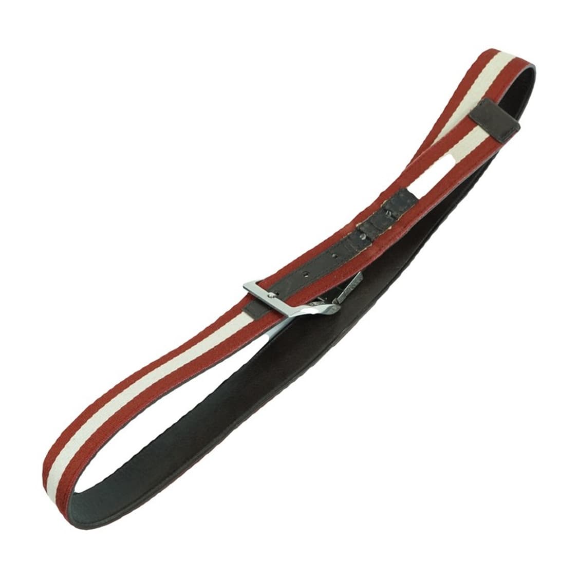 BALLY 시그니처 삼선 스트라이프 캔버스 가죽 벨트 상품이미지1