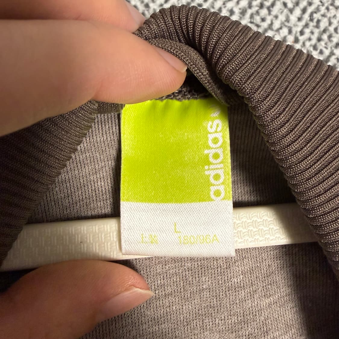 아디다스 레터링 져지 브라운 핑크 L 올드스쿨 트랙탑 희귀 상품이미지3