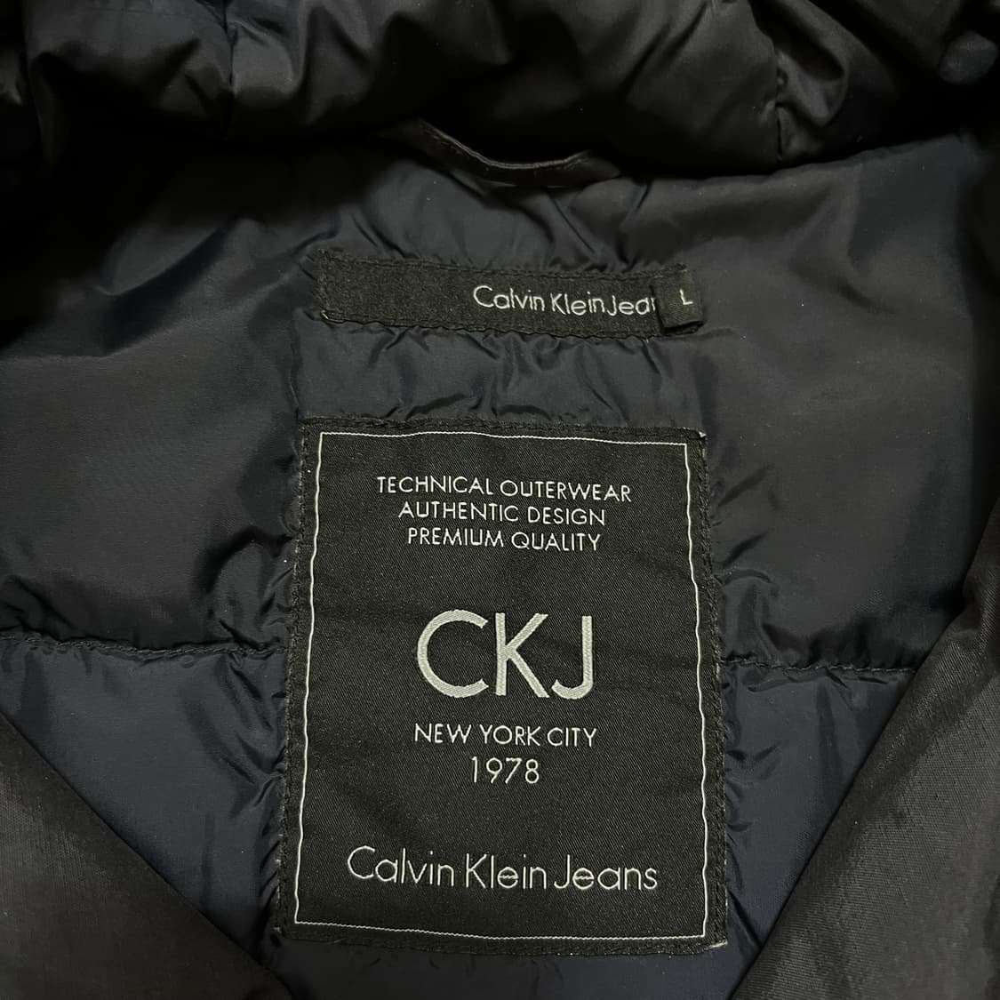 캘빈클라인 진스 여성 덕다운 후드 파카 야상패딩 [네이비] L/100 상품이미지5