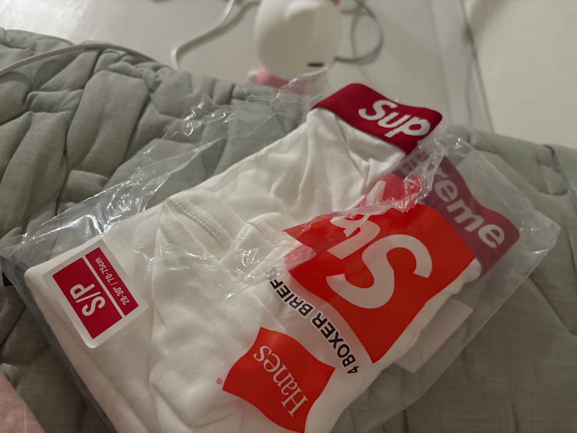 급처)) 슈프림 박서 브리프 S 두장 흰색 상품이미지1