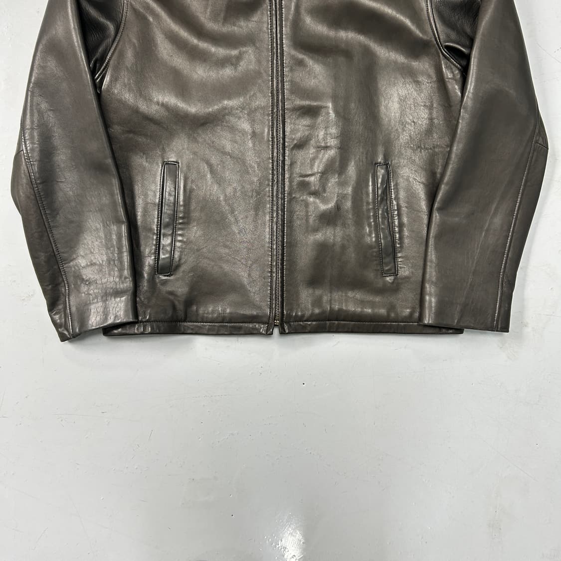 90s 바나나 리퍼블릭 리얼레더 집업  상품이미지3