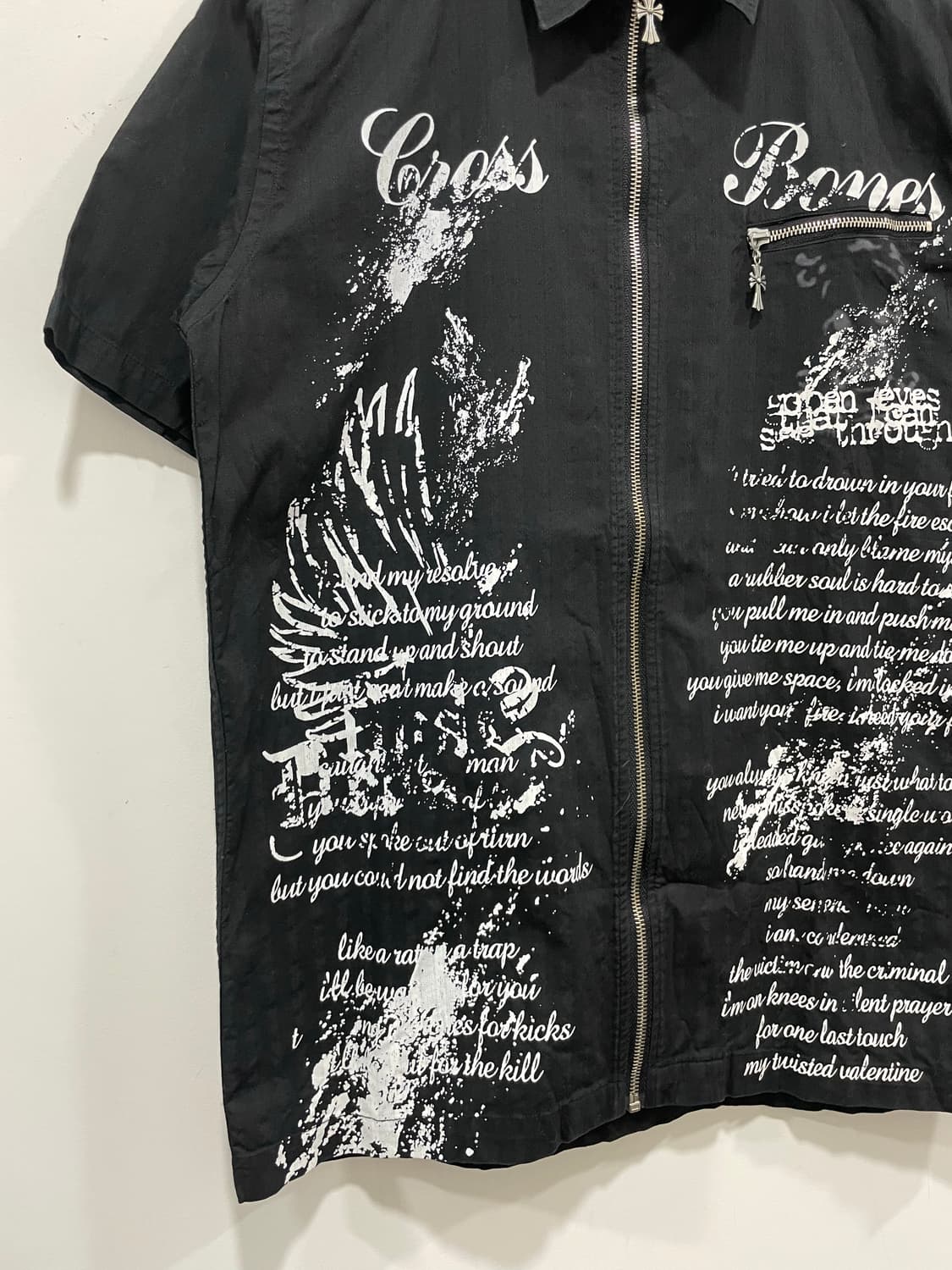 BA-TSU 바츠 Y2k 펑크 레터링 프린팅 반팔집업셔츠 상품이미지8