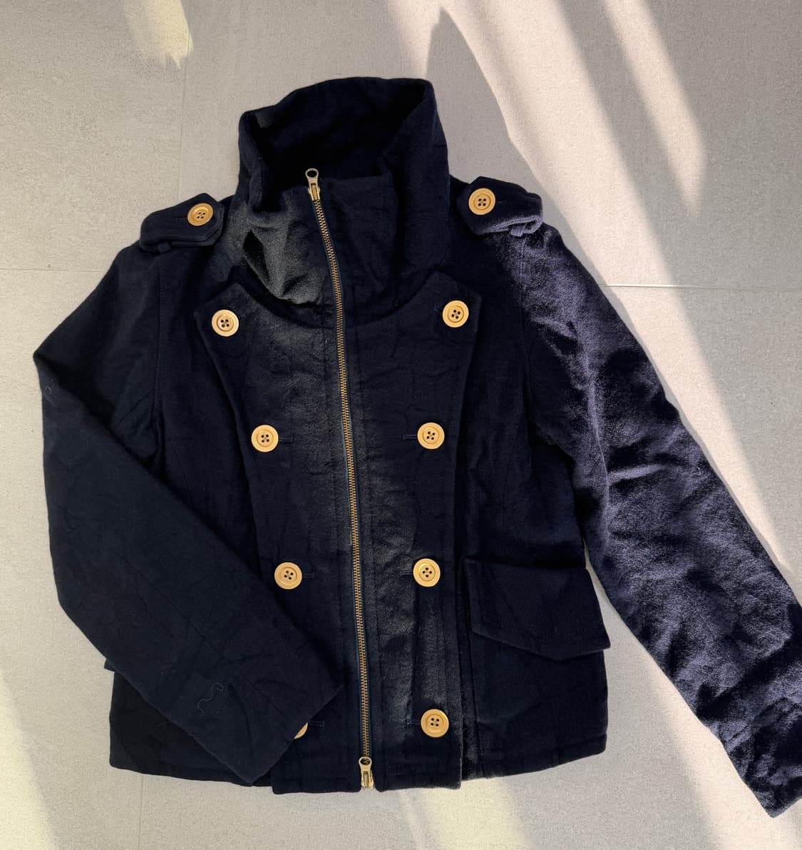 투웨이 피코트 집업 자켓 상품이미지2