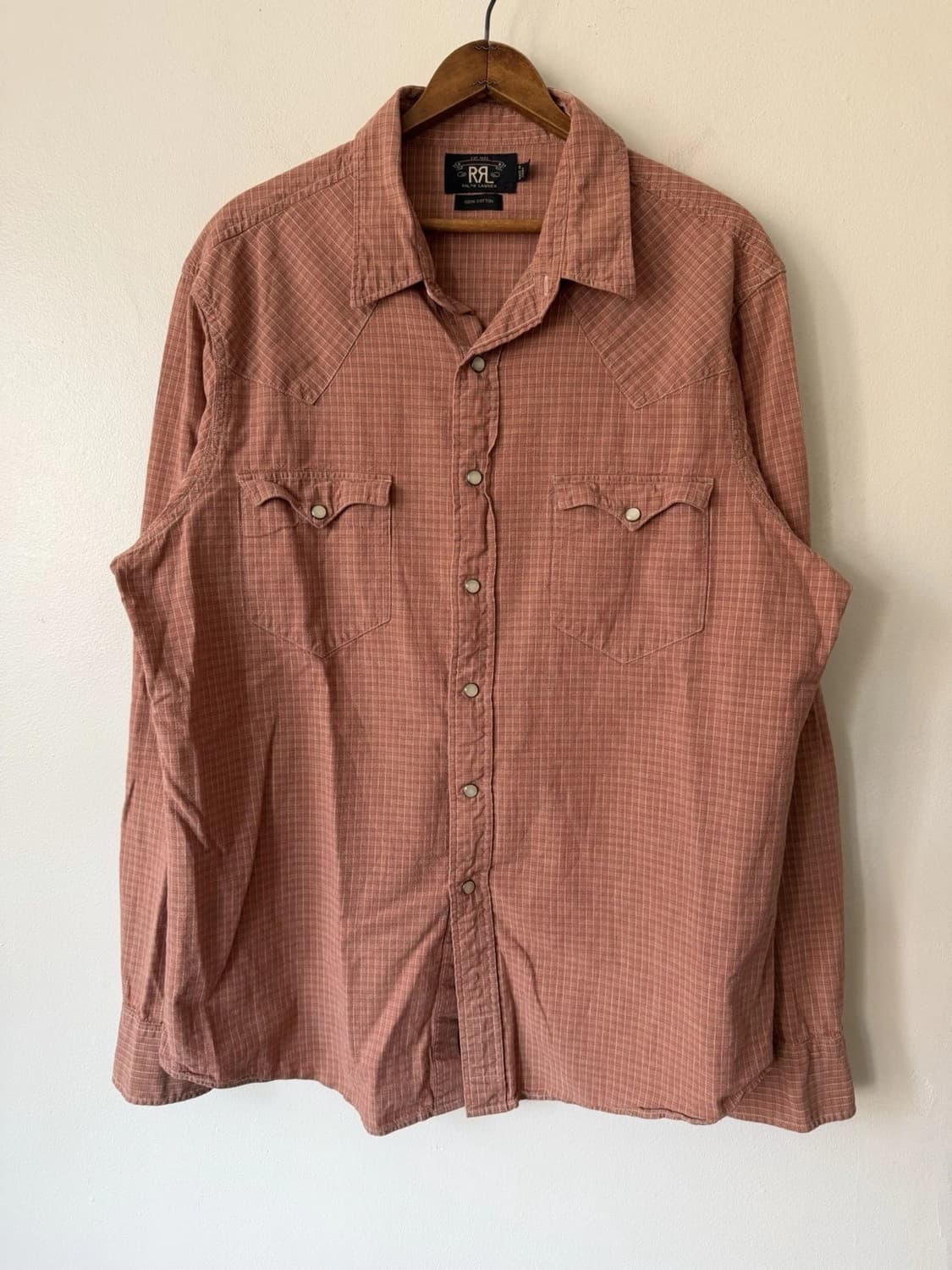 RRL 더블알엘 웨스턴 체크 셔츠 테라코타 상품이미지1
