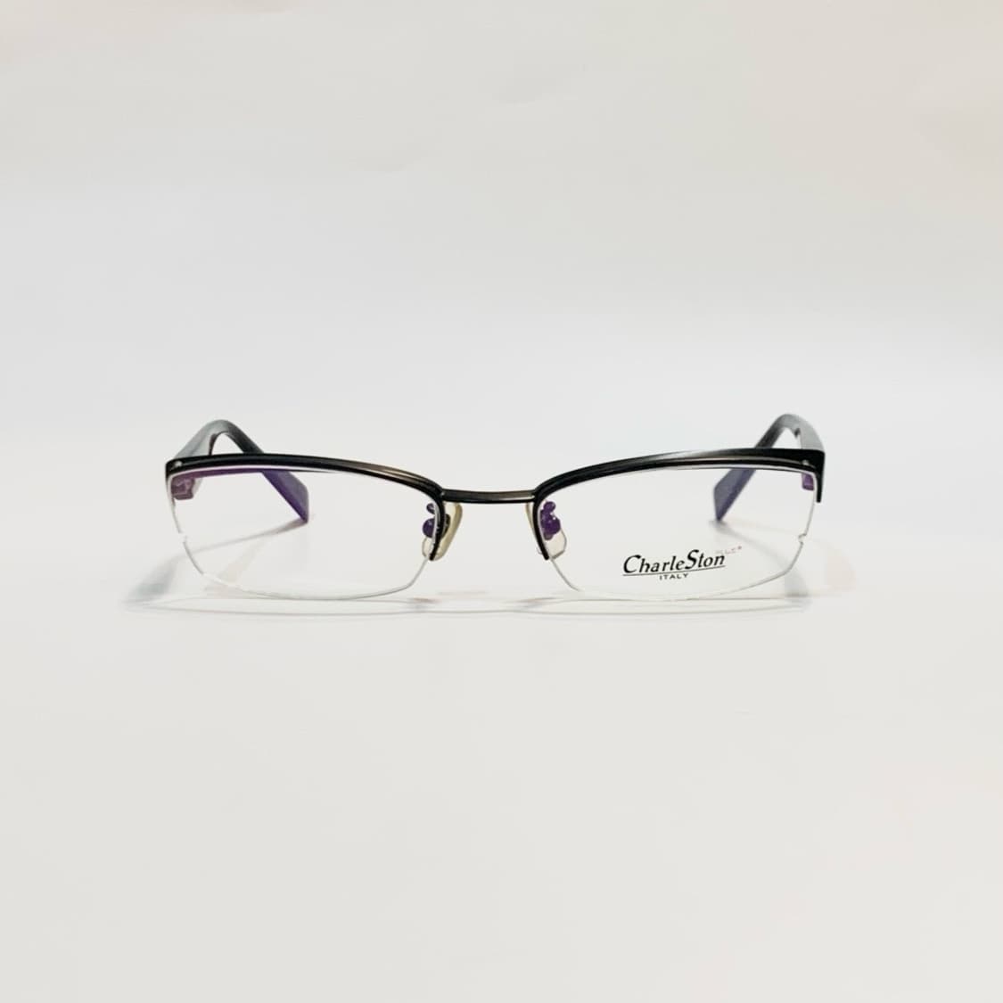 [픽키-675] 하프메탈 반무테 프레임 투라인 블랙 브릿지 포인트 유니크 상품이미지4