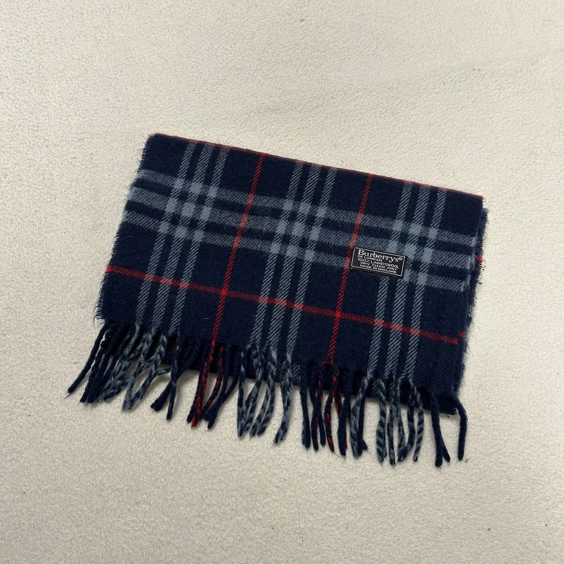 Burberry Navy Lambswool Muffler 상품이미지4
