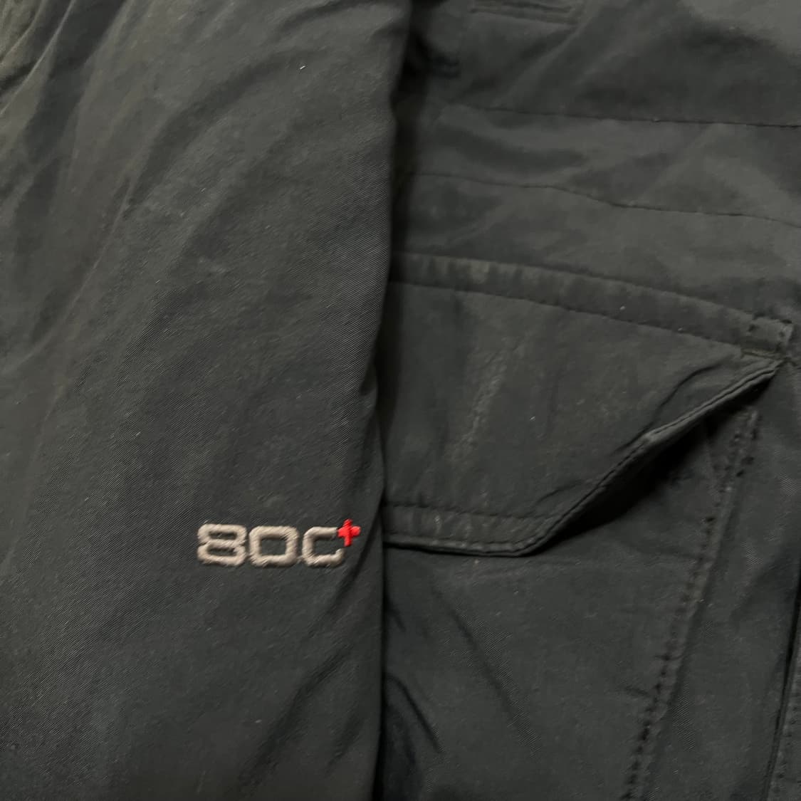 코오롱 스포츠 윈드스토퍼 구스다운 800 후드 롱패딩 [블랙] M/95 상품이미지7