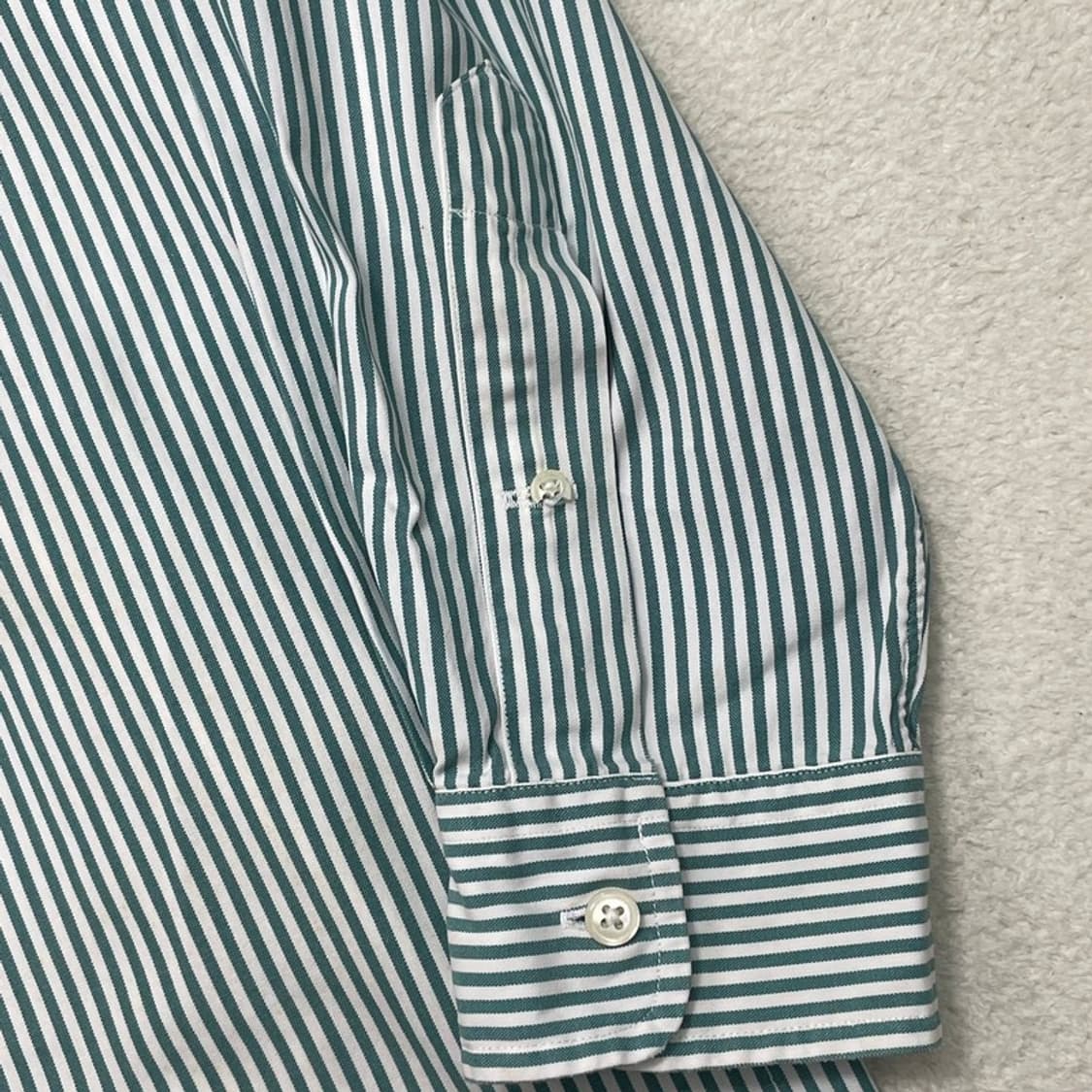 POLO BY RALPH LAUREN 스트라이프 그린+화이트 셔츠 M 상품이미지5