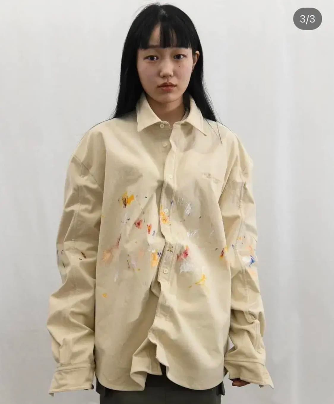 더뮤지엄비지터 와이어 셔츠 베이지 상품이미지1